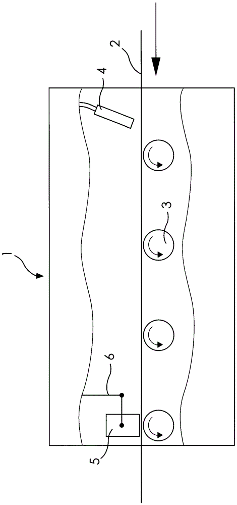 Device for inspecting workpiece surfaces and strip materials