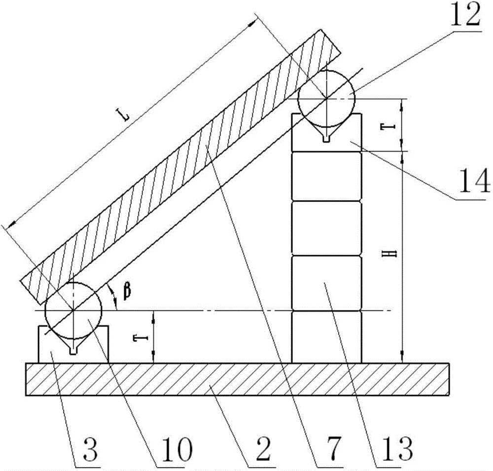 Angle workbench of high-precision combined tool