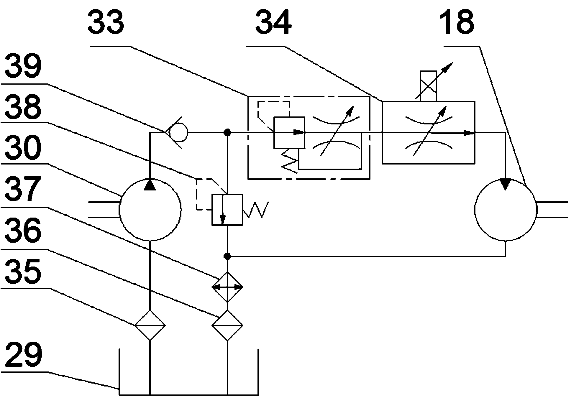 Variable-input and constant-output device adopting hydraulic and servo motor double regulation