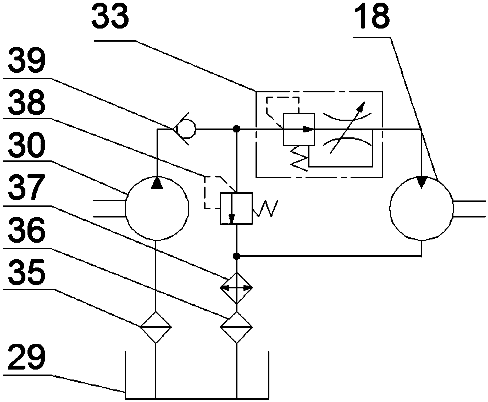 Variable-input and constant-output device adopting hydraulic and servo motor double regulation