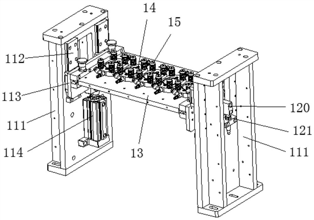 Laser welding clamp for copper bar connecting piece of battery module