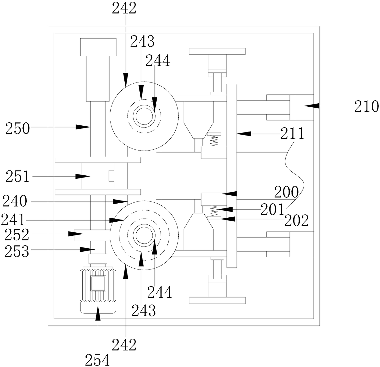 Power cable peeling device with wire and sheath winding and recycling functions