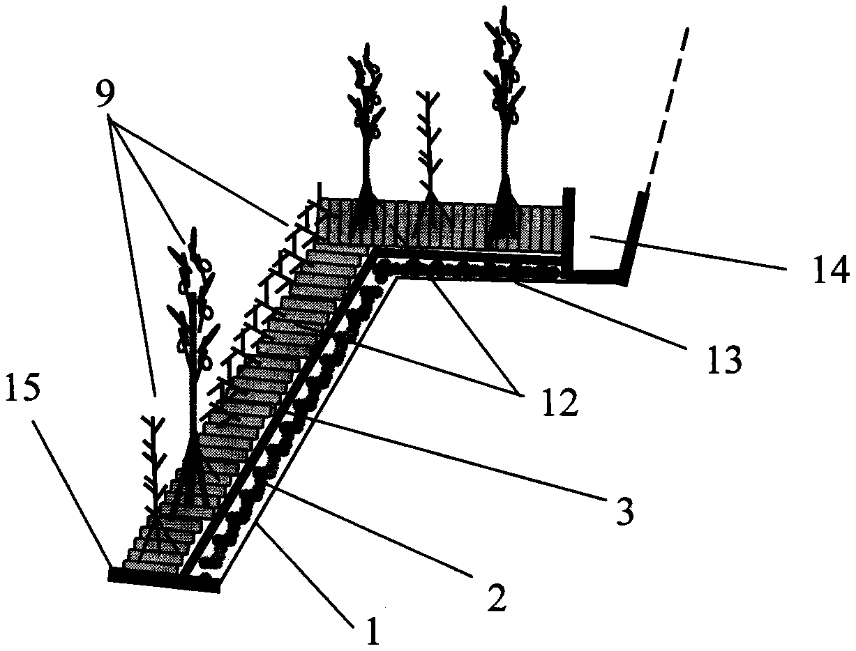 Ecological protection structure and method suitable for ardealite storage yard