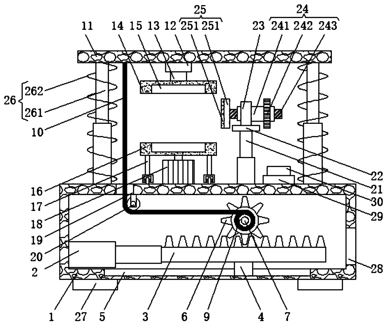 Automobile part polishing device with rapid fixing function