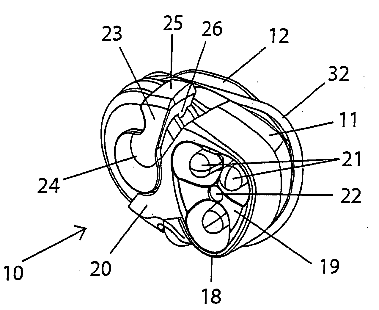 LED-based lamp equipped with a compact case and with multidirectional orientation