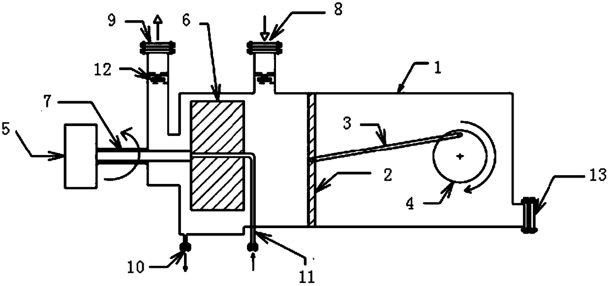 A high-gravity intermittent gas decontamination device