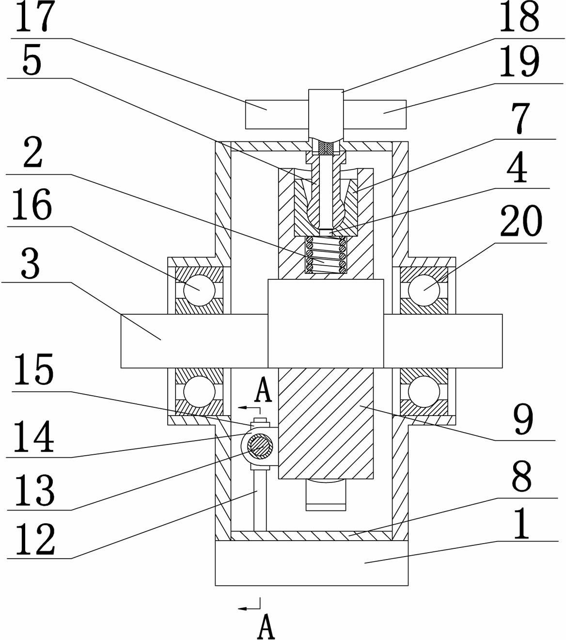 Connecting rod sliding shoe type flow distribution radial plunger pump