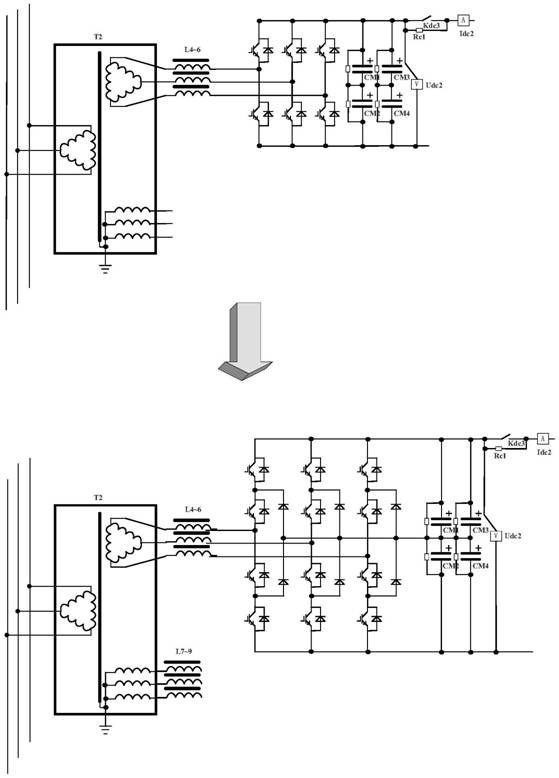 A circuit and method for realizing three-phase inverter power module aging experiment