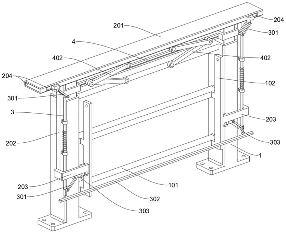 Telescopic device of building highway bridge guardrail