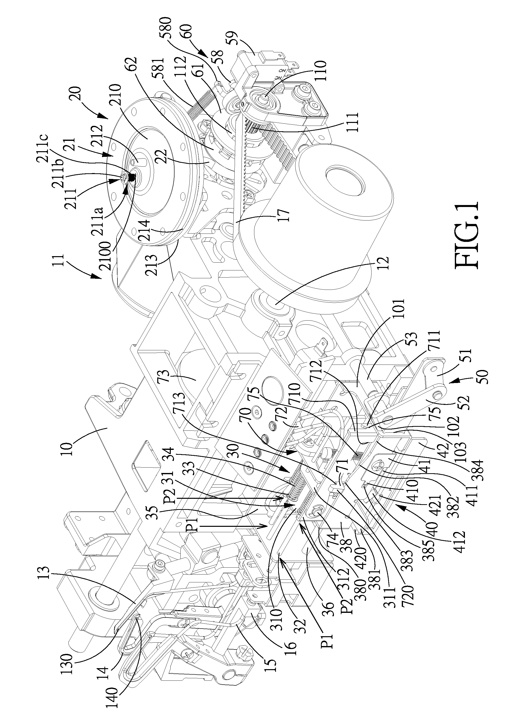 Sewing machine with a threading and air supply selecting device