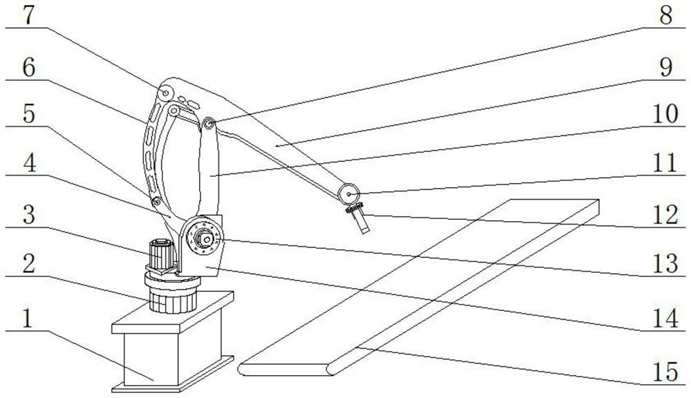 Overturning device for aluminum alloy profile machining