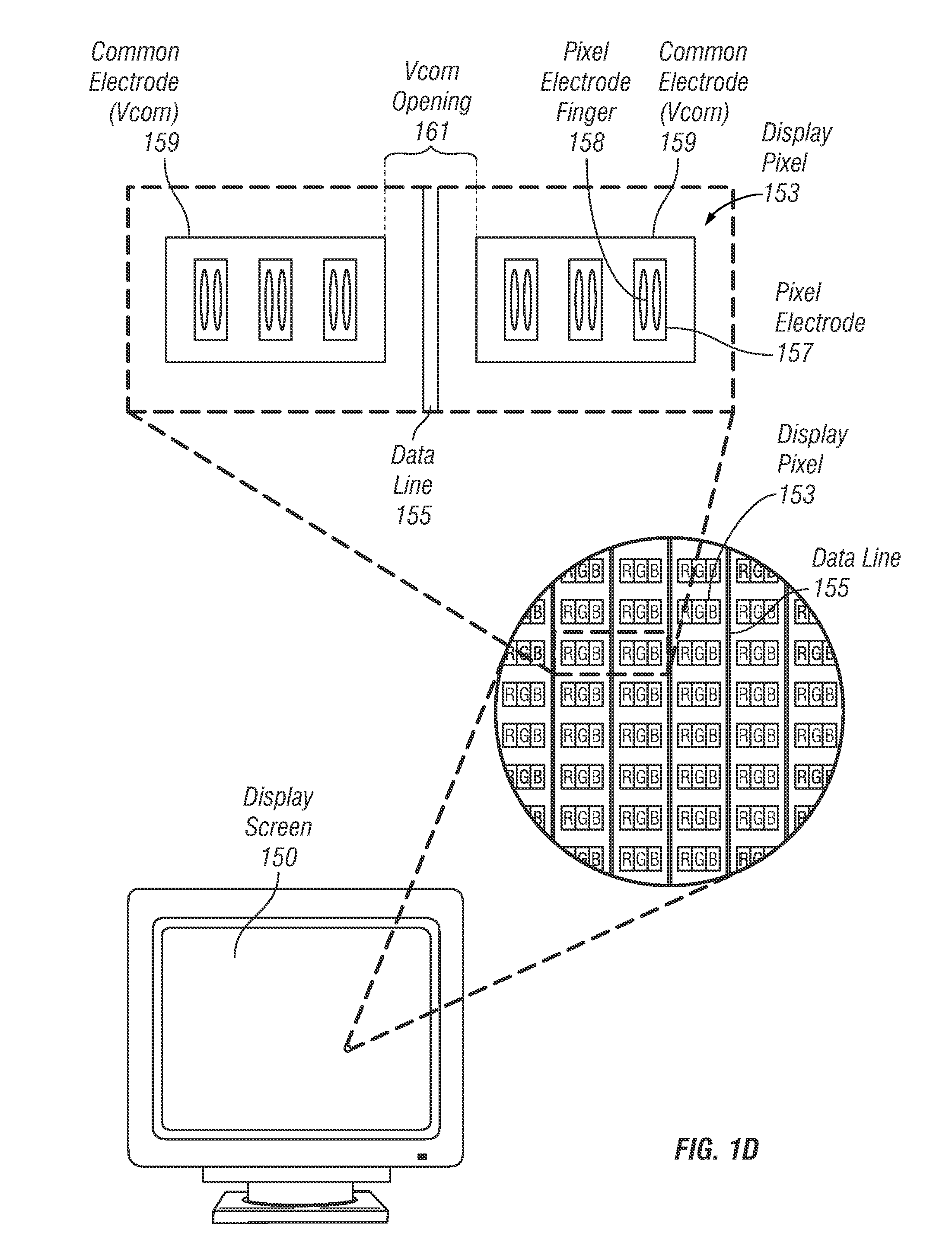 Display screen shield line system