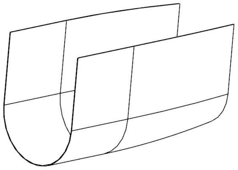 Double-lateral extension forming device and forming method for irregular curved surface part