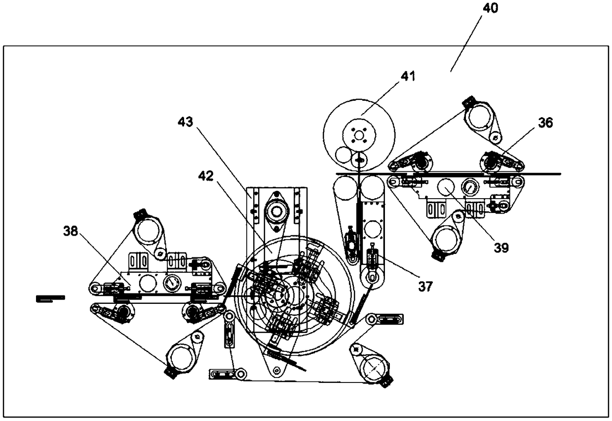 Combined folding device special for paper sanitation article production line