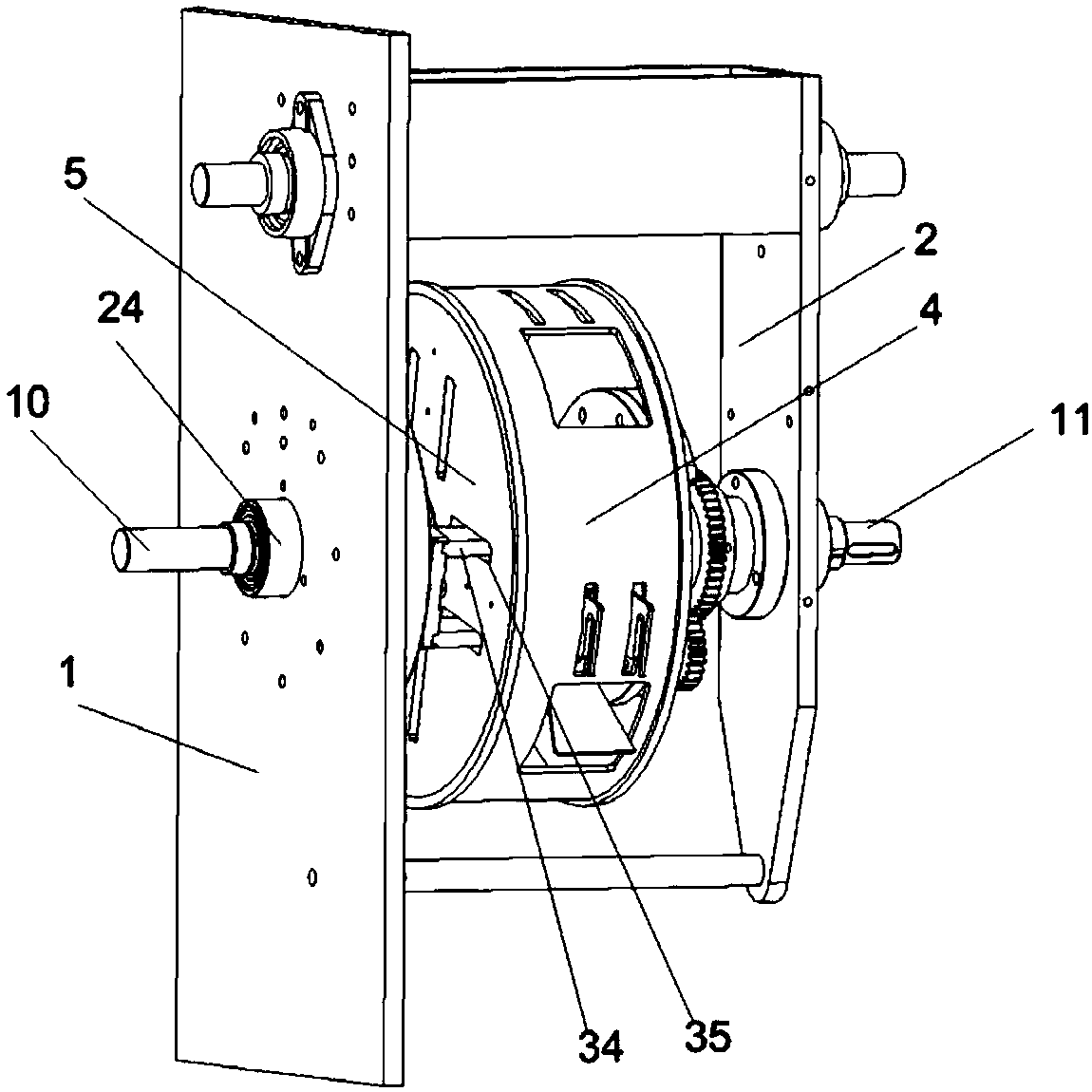 Combined folding device special for paper sanitation article production line