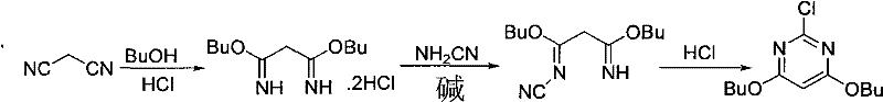 Synthetic method of 2-chloro-4,6-dibutoxypyrimidine