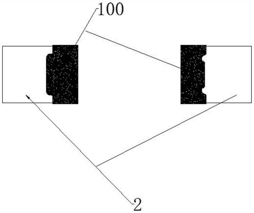 A wooden sliding door structure