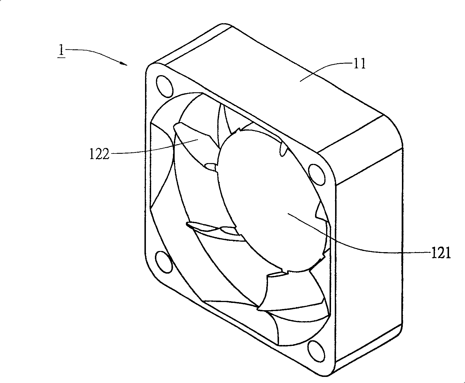 Thermal fan without inverse flow characteristic