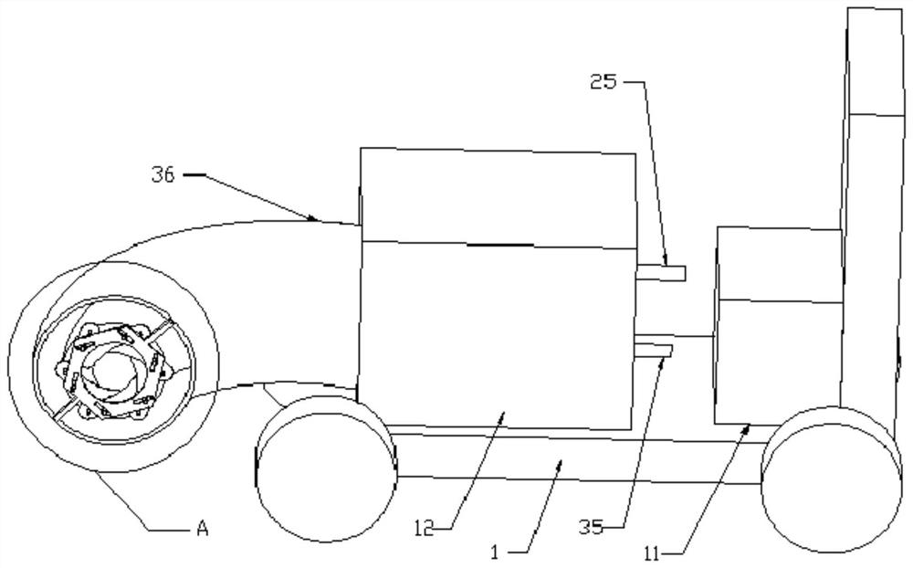 A municipal snow removal device