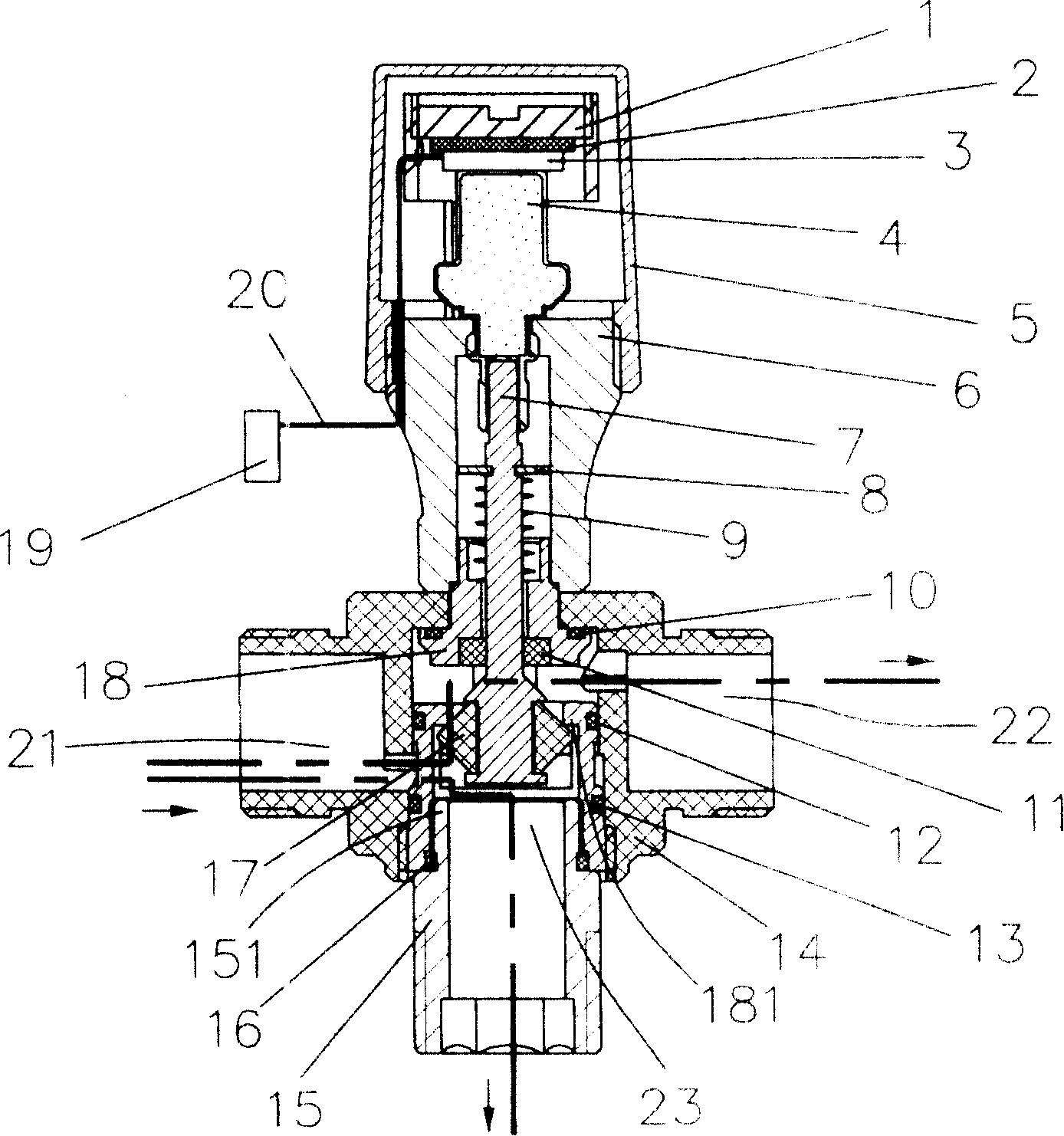 Electricheating area control valve