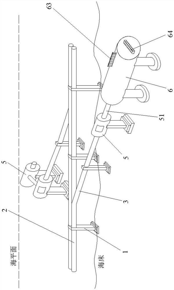 A submarine vacuum pipeline defense system