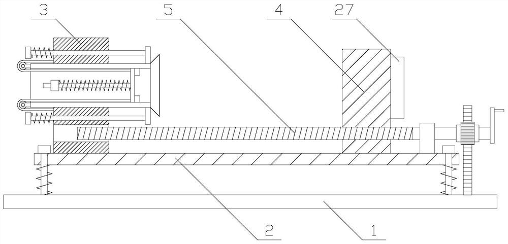 Stable clamping device for vertical drilling machine