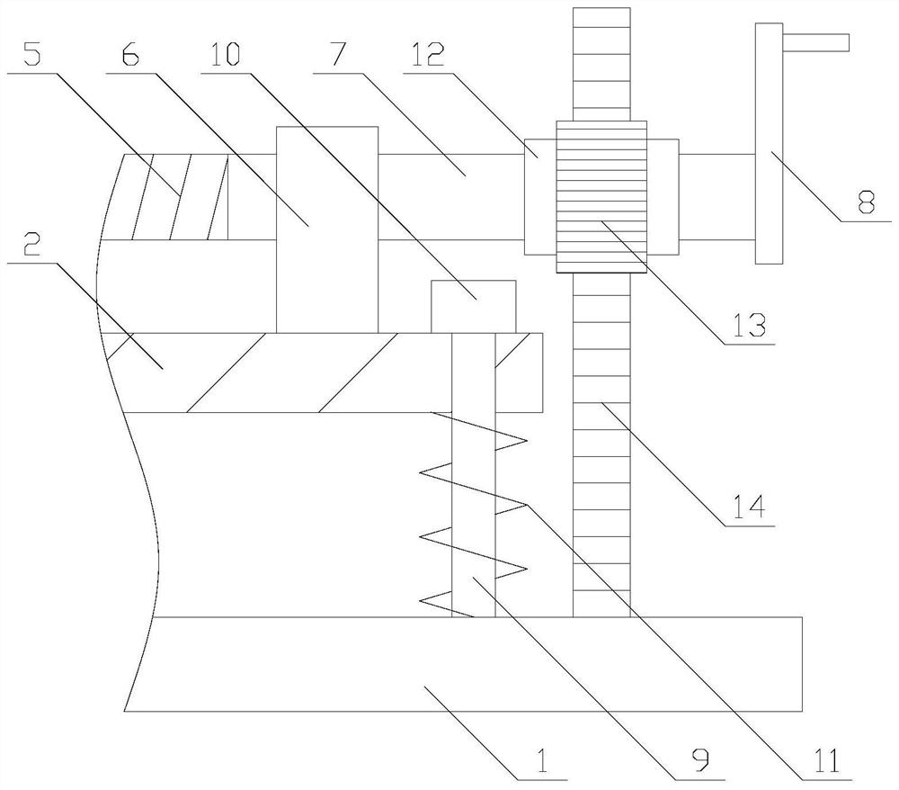 Stable clamping device for vertical drilling machine