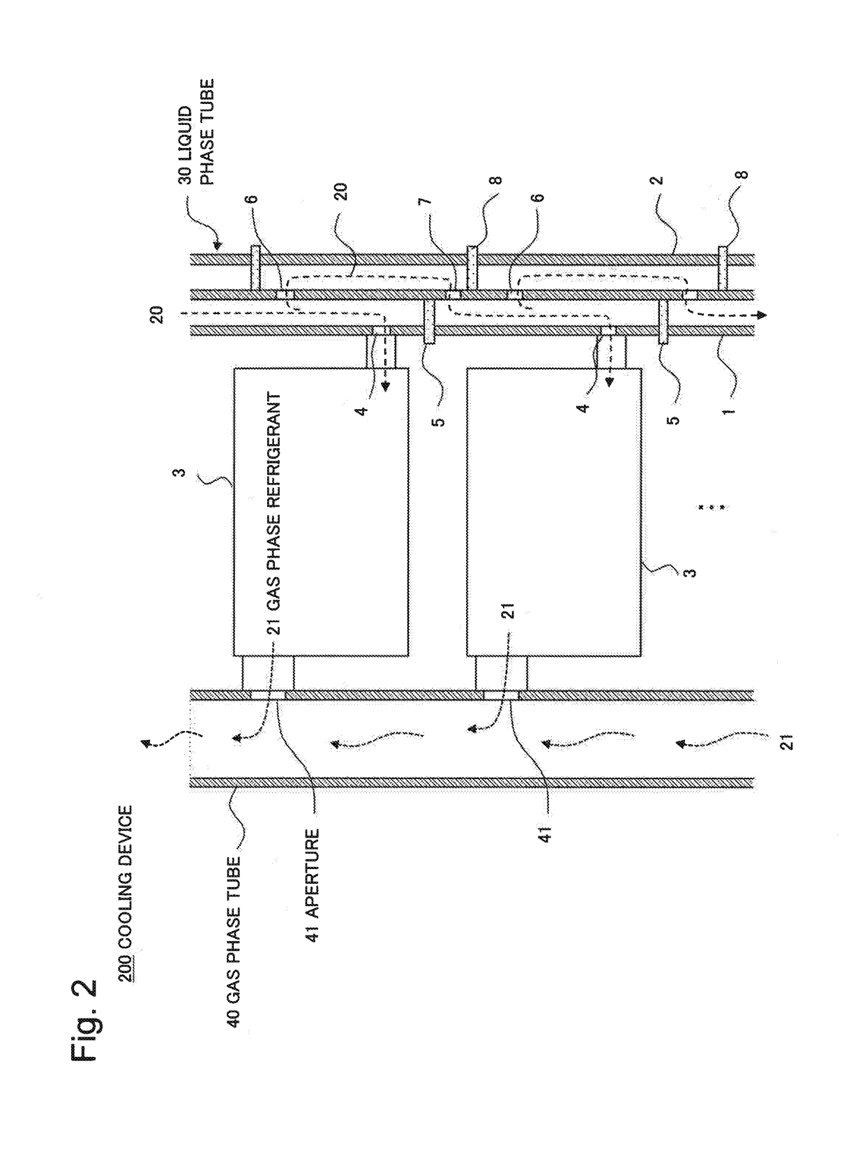 Refrigerant supply device, cooling device, and cooling system