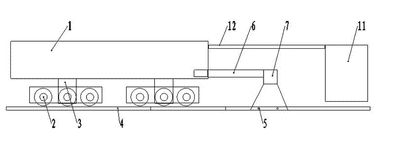 Roller guide rail station-passing construction method of whole shield machine