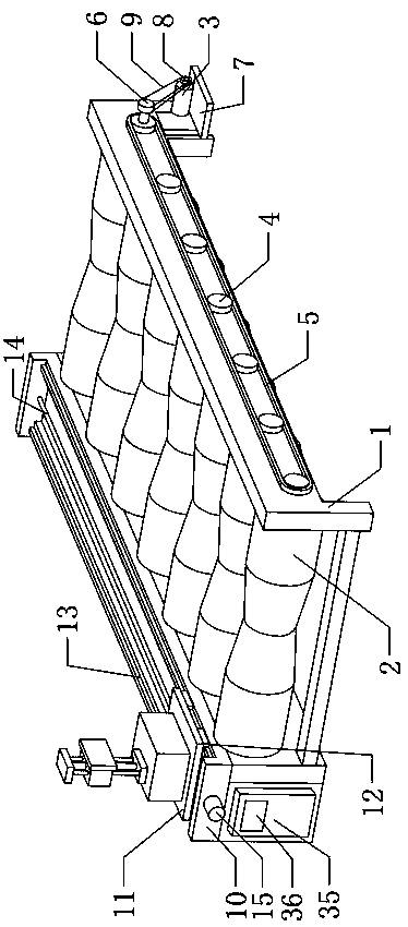 Material color code spraying device of sulfur and hydrogen resisting bent pipe fitting material