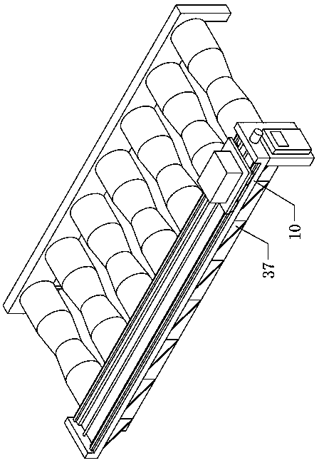 Material color code spraying device of sulfur and hydrogen resisting bent pipe fitting material