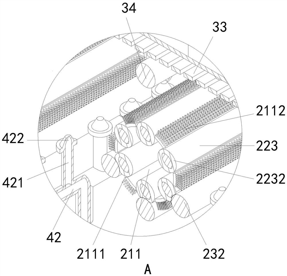 Glass fiber filament preparation aftertreatment system