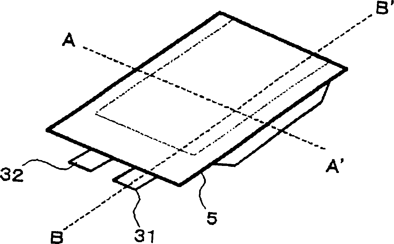 Film packed nonaqueous electrolyte battery with improved surface treated lead terminal