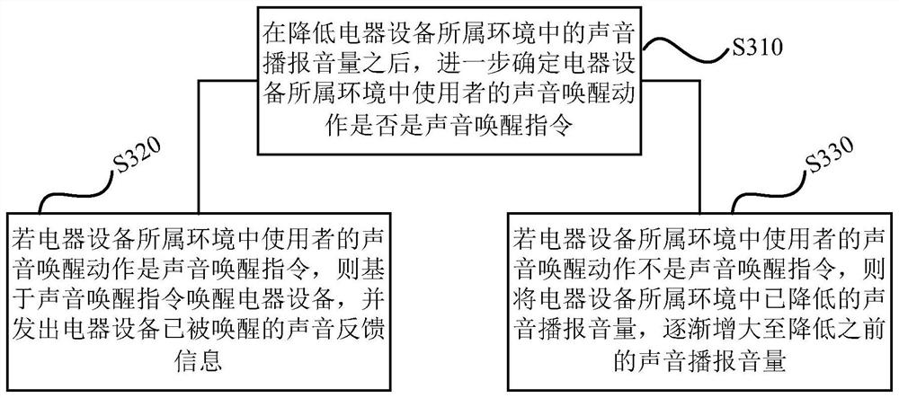 Sound awakening method and device, storage medium and electrical equipment