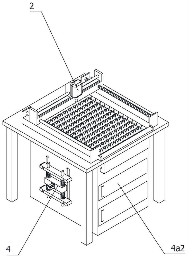 Laser cutting machine facilitating waste treatment