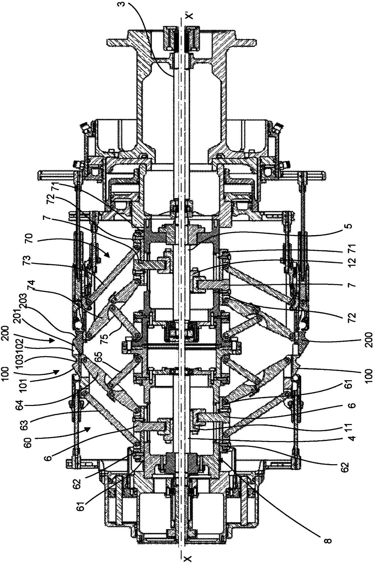 Drum and method for assembling a tyre adapter on a wheel rim