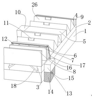 Numerical control lathe push-pull type protective cover structure capable of preventing falling