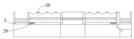 Numerical control lathe push-pull type protective cover structure capable of preventing falling