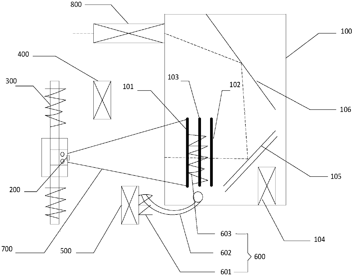 Fully-sealed liquid crystal projection light machine device with efficient heat dissipation function