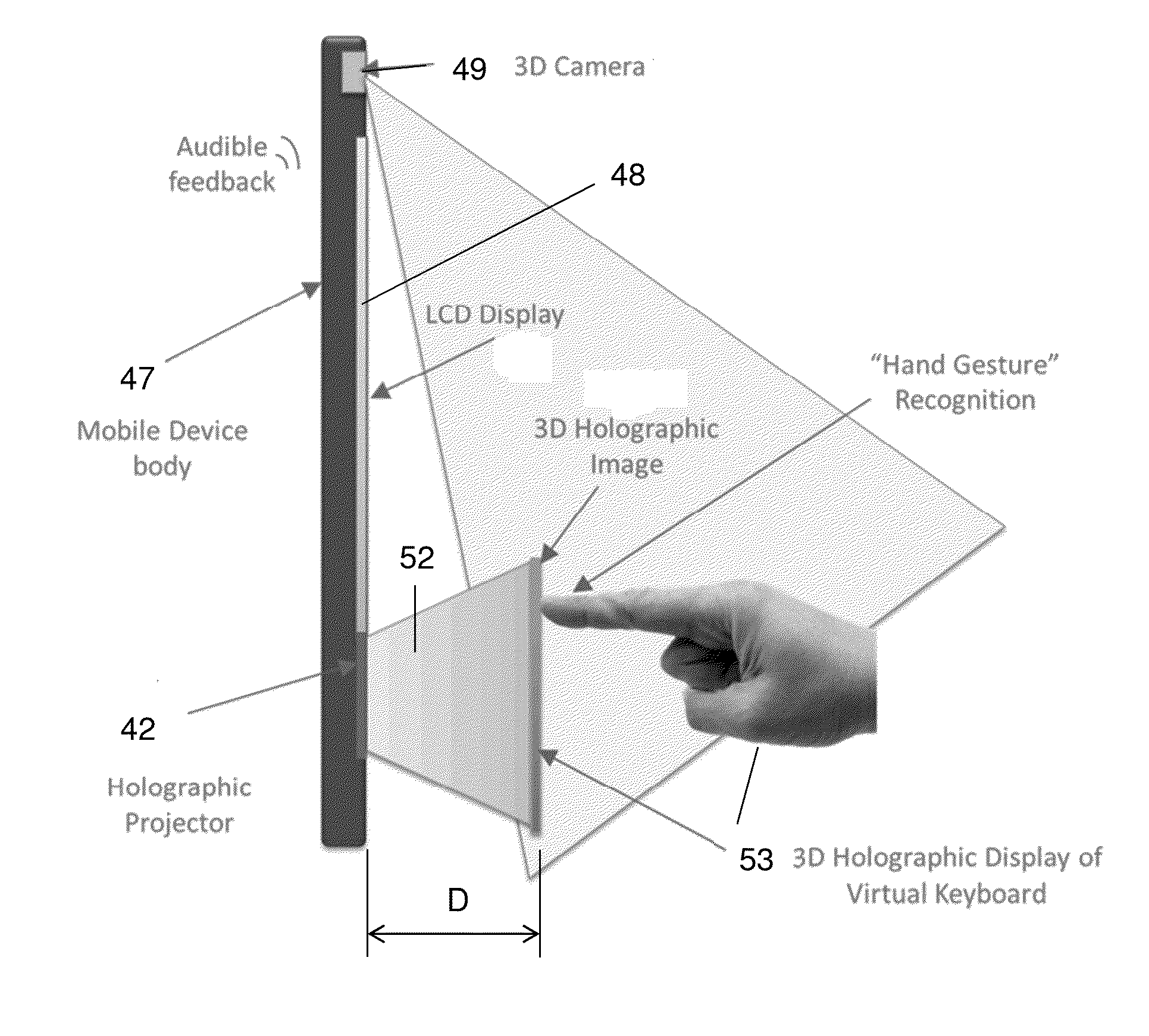 System for generating and controlling a variably displayable mobile device keypad/virtual keyboard