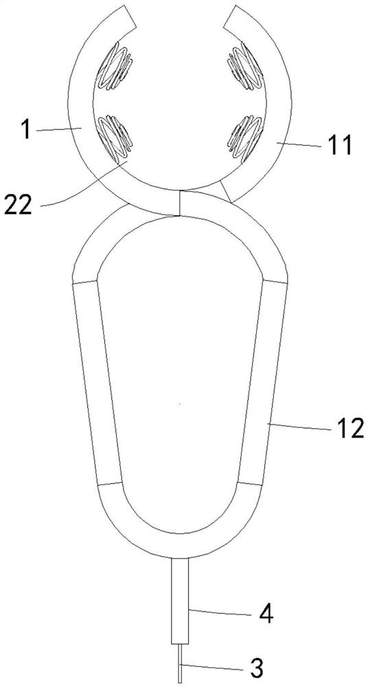 C-shaped electrode