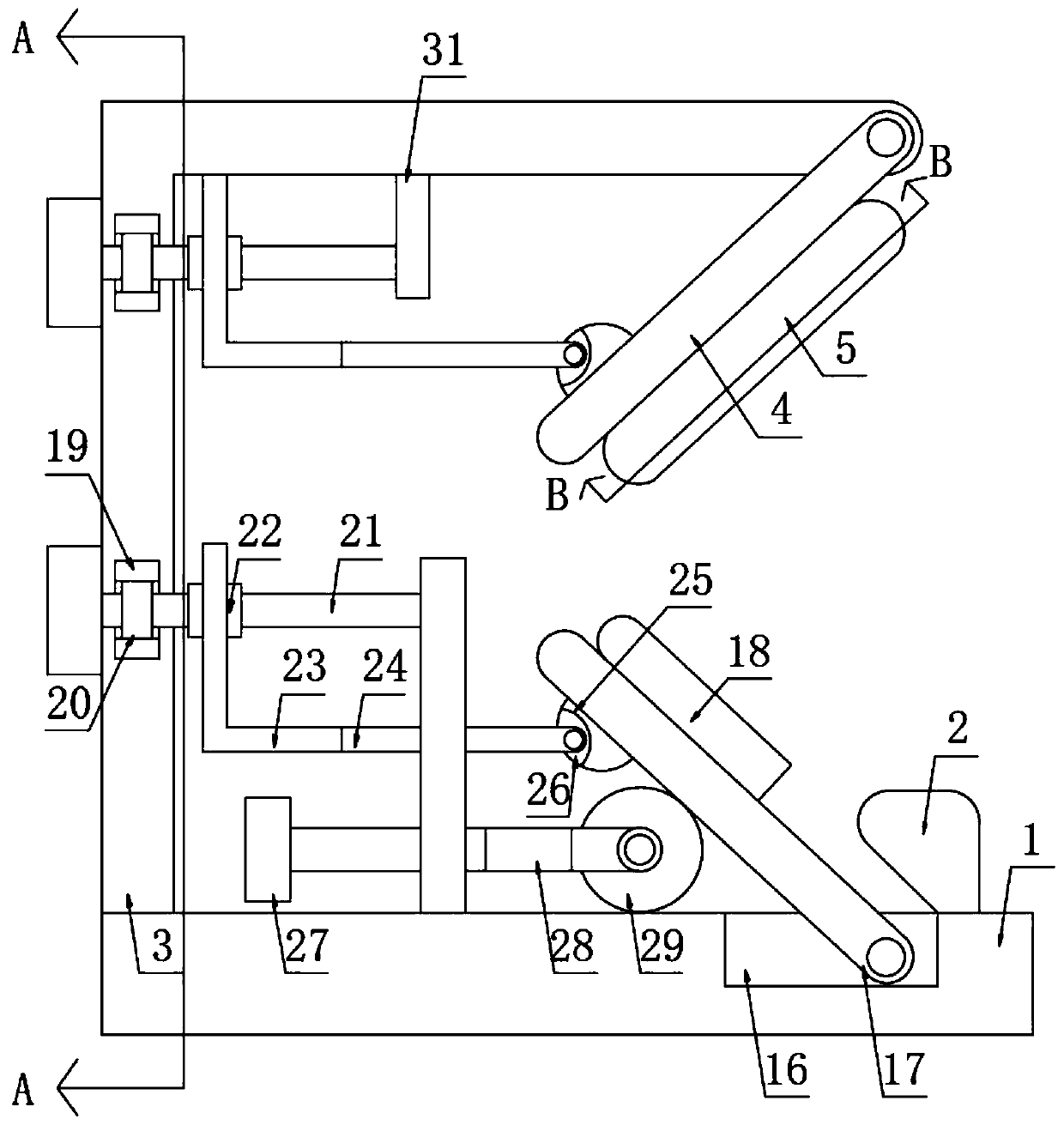 Livestock hoof trimming fixing device for livestock rearing