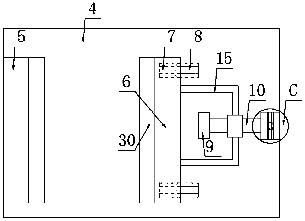 Livestock hoof trimming fixing device for livestock rearing