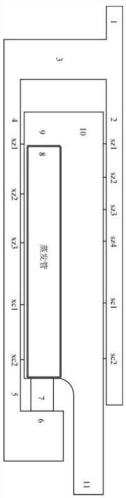 Flow distribution design method and device for micro evaporation tube type combustion chamber