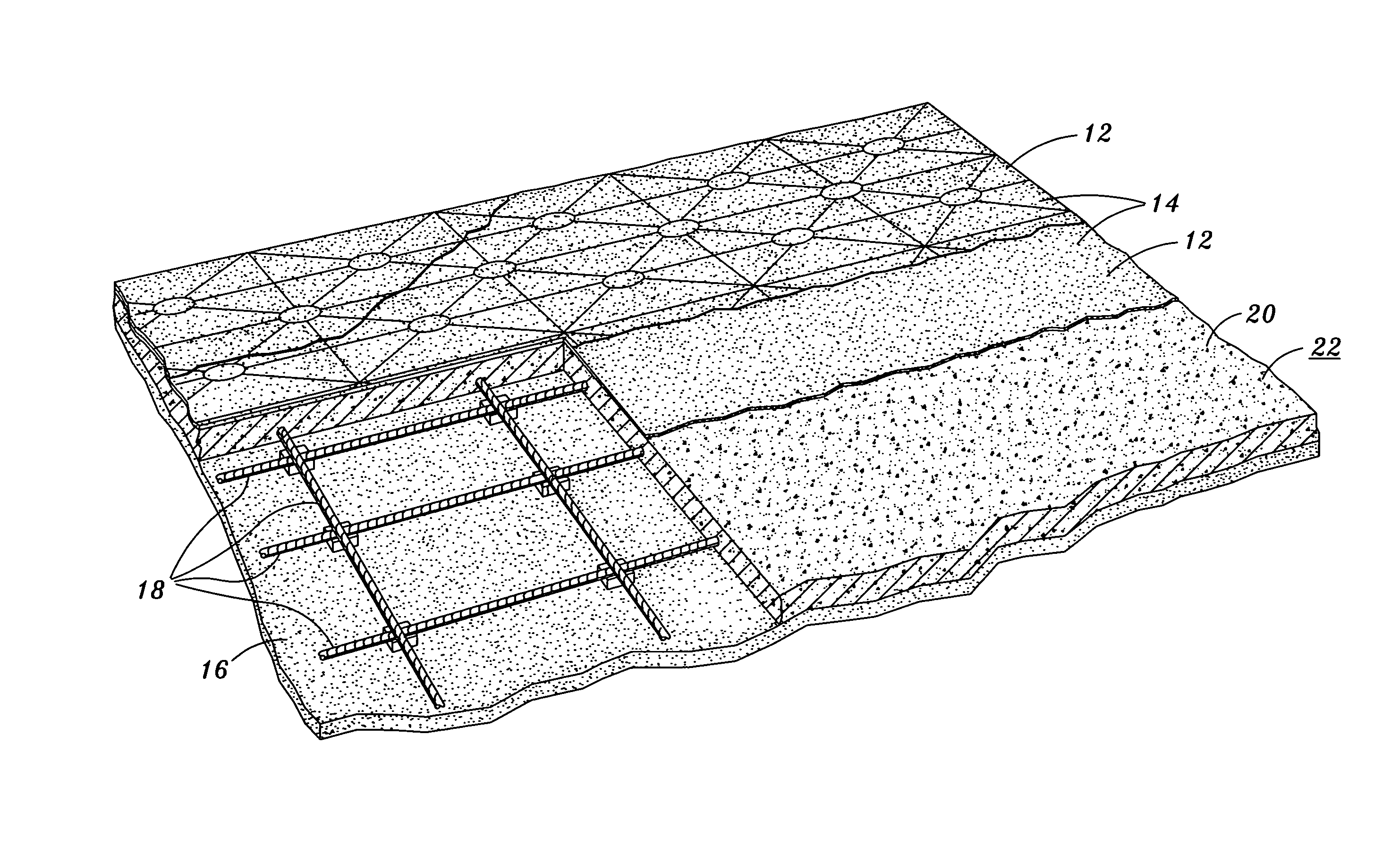 Surface seeded fine aggregate concrete simulating quarried stone