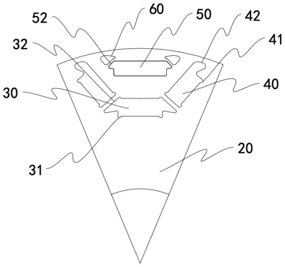 Rotor punching sheet structure of permanent magnet synchronous motor for electric motorcycle and rotor thereof