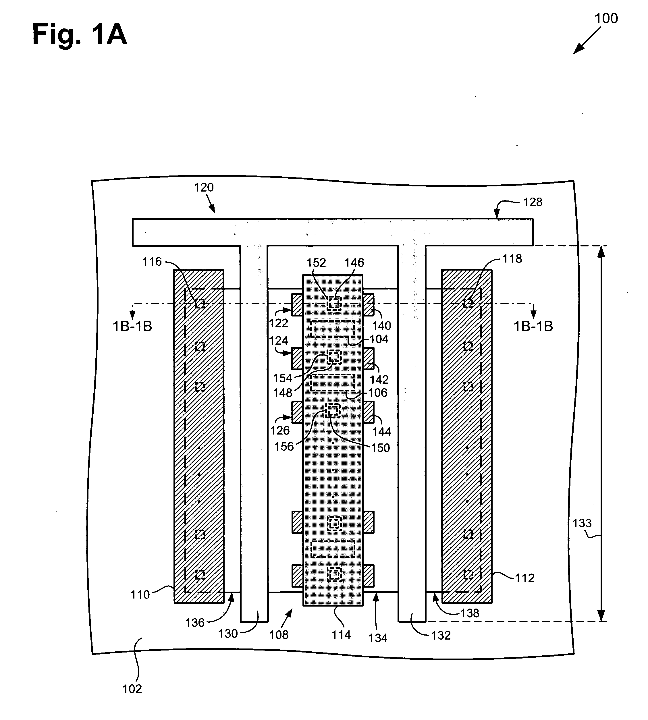 ESD protection structure using contact-via chains as ballast resistors