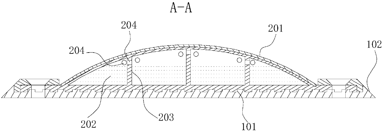 Liquid medium deceleration strip