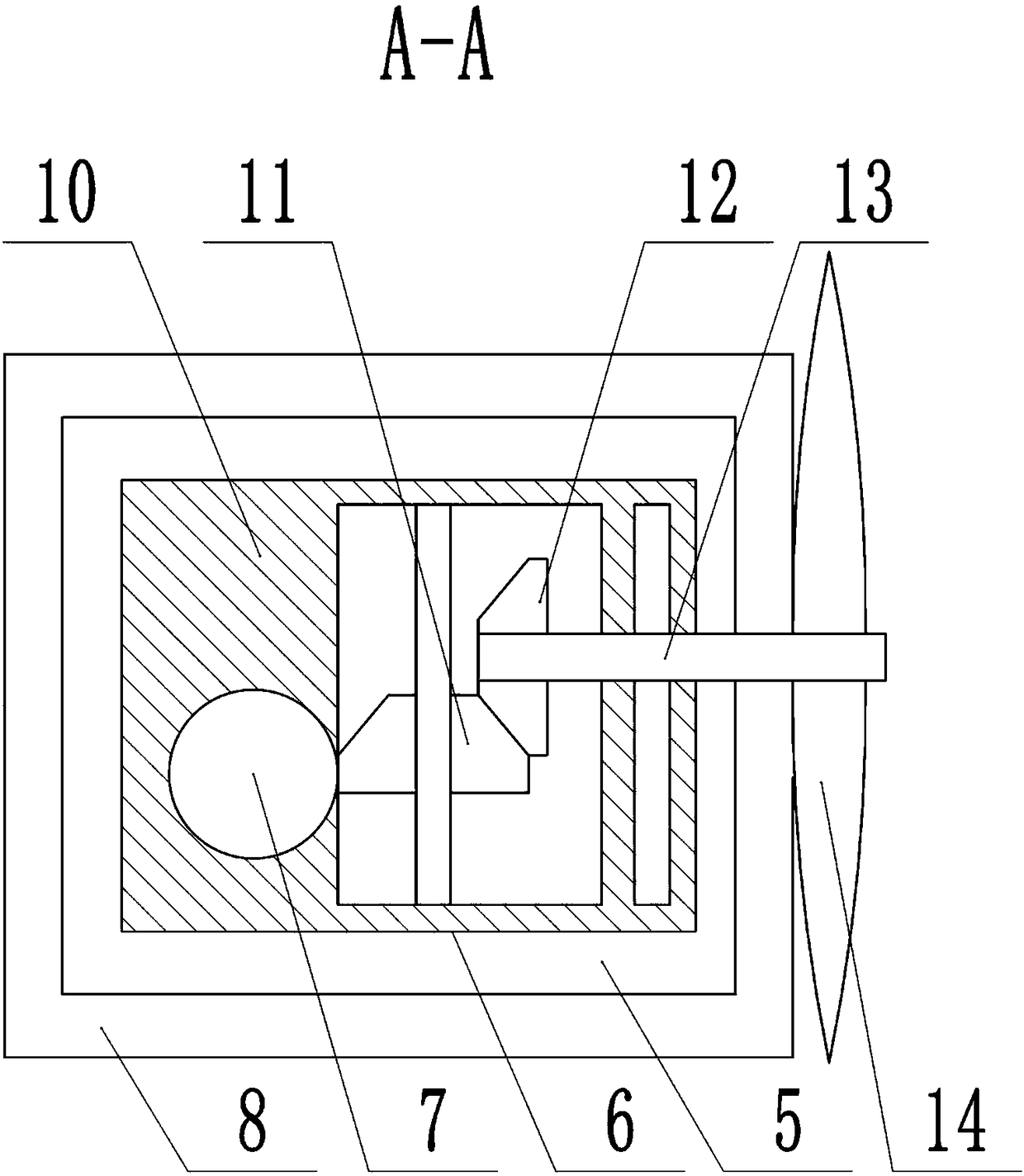 Angle-adjustable conical branches and leaves trimming device