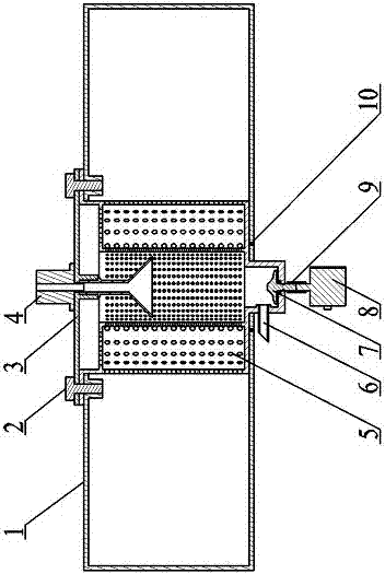 Fluid on-line bubble-removing device